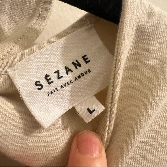 Sézane Red and White Striped Long Sleeve Top - Tie Back - 100% Cotton - French - Picture 7 of 9